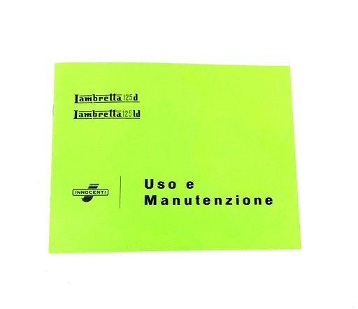 Libretto 'Uso e Manutenzione' Lambretta D + LD 125cc modelli dal 1952 al 1955