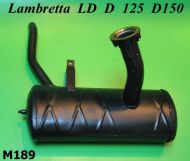 Complete exhaust Lambretta D + LD (models produced until 1955)