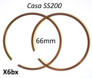 Pair of high quality 66mm piston rings for Casa Performance SS200 (+ similar 200cc tuning kits)