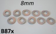Set 10 x 8mm wavy washers for wheels / bodywork