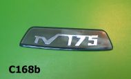 Blue rear frame badge 'TV175' for Lambretta TV3 late version (1964-1966)