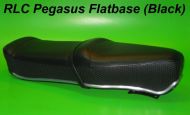 Sella RLC Pegasus Flatbase Nera, Versione ALTA, per Lambretta LI + TV + SX + DL + Serveta