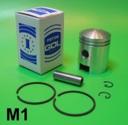 Pistone completo con spinotto 14mm Lambretta  A + B + C + LC + E + F + D + LD 125cc (scelta di misura)