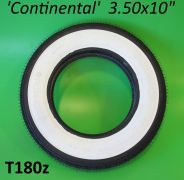 High quality Continental 3.50 x 10" white-wall tyre