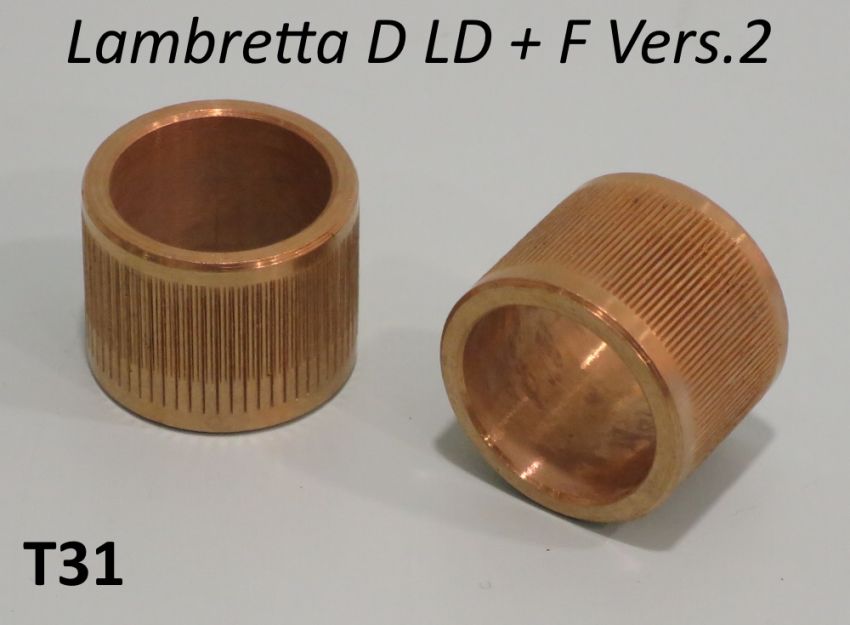Coppia bronzine coperchi forcella Lambretta D + LD + F (2a versione)