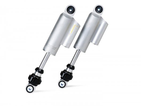 Ammortizzatori anteriori BGM 'PRO F16 COMPETITION' Grigi per Lambretta S1 + S2 + S3 + DL