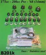 42 pieces rim nuts + washers kit  Lambretta S2 + S3 + TV3 + SX pre '68