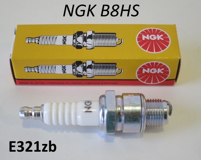 NGK B8HS (short reach) spark plug Lambretta A + B + C / LC + D / LD + E / F + Lambrettino 48
