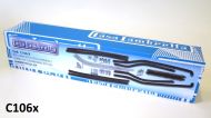Complete black front + rear floorboard runner kit for Lambretta GP / DL