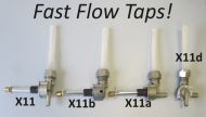 Rubinetto benzina Fast flow uscita posteriore Lambretta S1 + S2 + S3 + TV3 + Special + SX + DL + Serveta + J