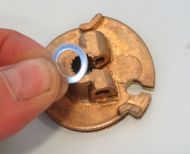 Spessore 0.4mm asta comando marce / acceleratore Lambretta LI + TV + SX + Special + DL + Serveta