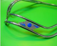 Lambretta LD125 LD150 Ulma style double legshield trims (blue gems)