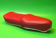 Sella RLC Pegasus Flatbase Rossa, Versione BASSA, per  Lambretta LI + TV + SX + DL + Serveta