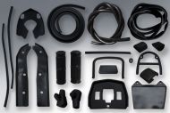 Black rubber set for Lambretta LI Special + SX + TV3