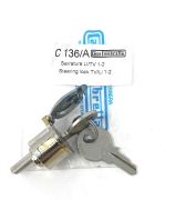 Serratura bloccasterzo con coperchietto Lambretta LI S1 + S2 + TV1 + TV2
