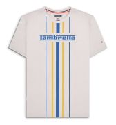 T-shirt Lambretta a righe verticali Whitecap Grey