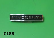 'Innocenti' rear frame badge for Lambretta GP / DL