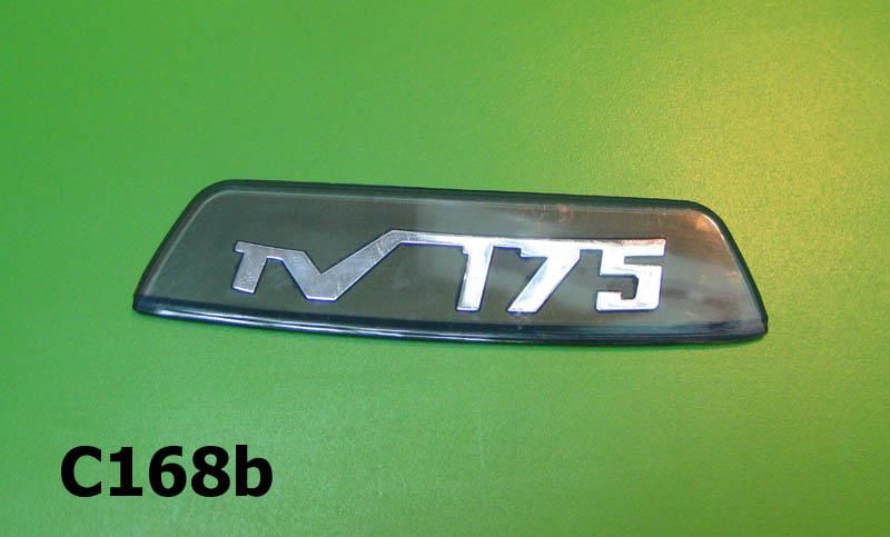 Blue rear frame badge 'TV175' for Lambretta TV3 late version (1964-1966)