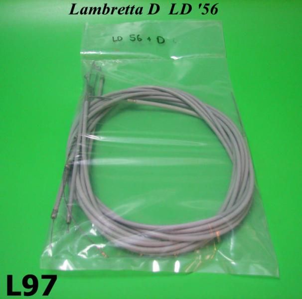 Complete cable set Lambretta LD  (model product from 1954 to 1956)