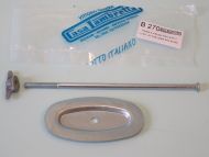 Complete air filter fixing kit (long bolt - wingnut - oval plate) Lambretta LI S2 (mod. from 1961) + S3 + TV3 + Special + SX + GP/DL