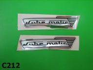 Coppia adesivi "Lubematic" Lambretta Lui 75 SL