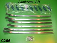 Complete floor channel set + fixing kit for Lambretta LD