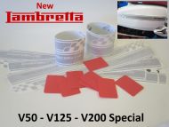 Kit adesivi fiancate laterali Nero Opaco Nuova Lambretta V Special