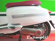 Kit adesivi fiancate laterali ARGENTO Nuova Lambretta V Special