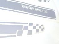 Kit adesivi fiancate laterali ARGENTO Nuova Lambretta V Special