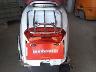 Chrome horizontal 'sports' rear carrier accessory for Lambretta V-Special