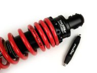 Ammortizzatore posteriore BGM Pro R12 V2 - Nero + Rosso - Lambretta LI + TV + SX + Special + DL + Serveta + Lui