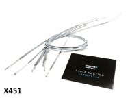 Set cavi e guaine 'teflon' (grigio) BGM Lambretta LI + TV2/3 + SX + Special + Serveta