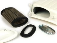 Scatola filtro 'flusso maggiorato' BGM Pro Lambretta LI + TV2/3 + SX + Special + DL + Serveta