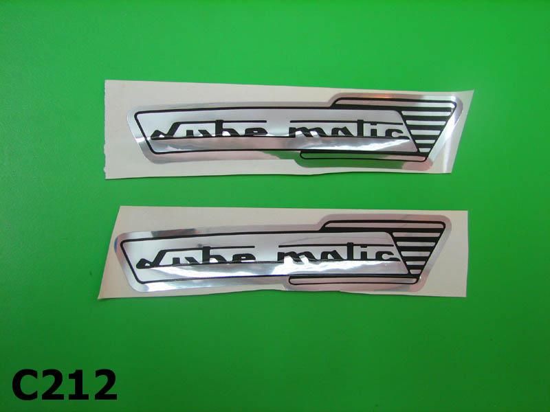 Coppia adesivi "Lubematic" Lambretta Lui 75 SL