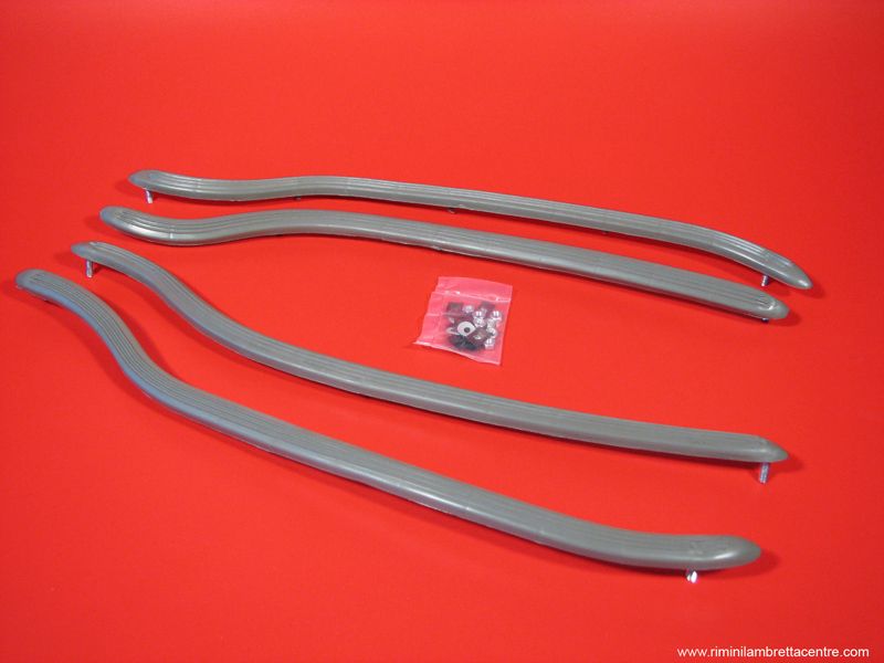Rear footboard plastic runners kit (4 pcs.) for Lambretta LI S1 + S2 + TV2