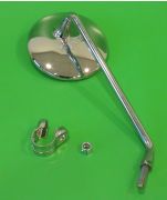 RIGHT hand round MEDIUM length stemmed mirror (with round bar clamp)