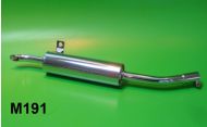 Tubo di scarico marmitta con polmoncino cromato Lambretta D + LD 150 (mod. dal 1954 al 1955)