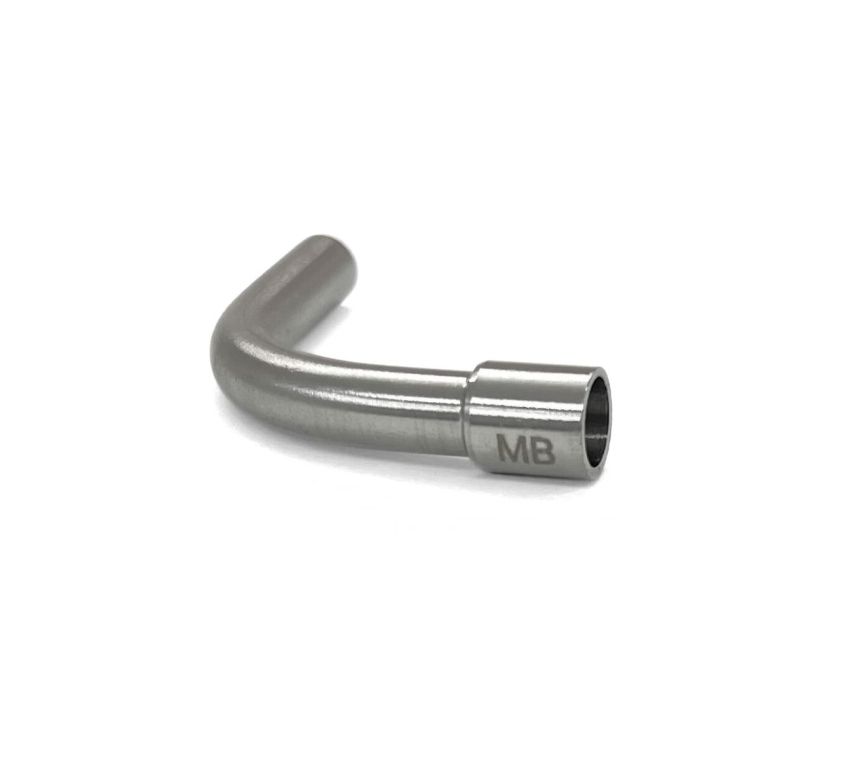 Tubetto a "L" INOX guida cavo comando starter al carburatore Lambretta LI + TV2/3 + SX + Special