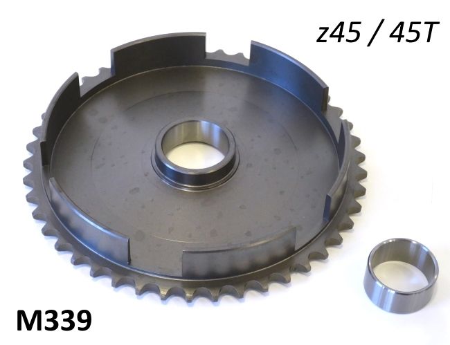 45T clutch bell crownwheel sprocket for Lambretta J50 Deluxe + J50 Special