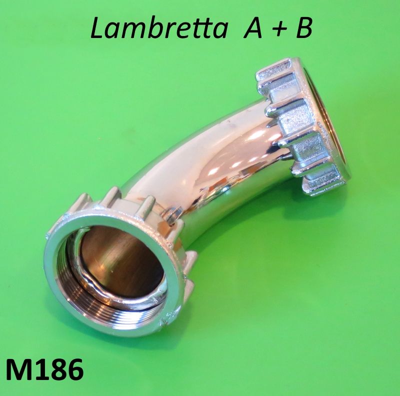 Collettore cromato per marmitta Lambretta A + B