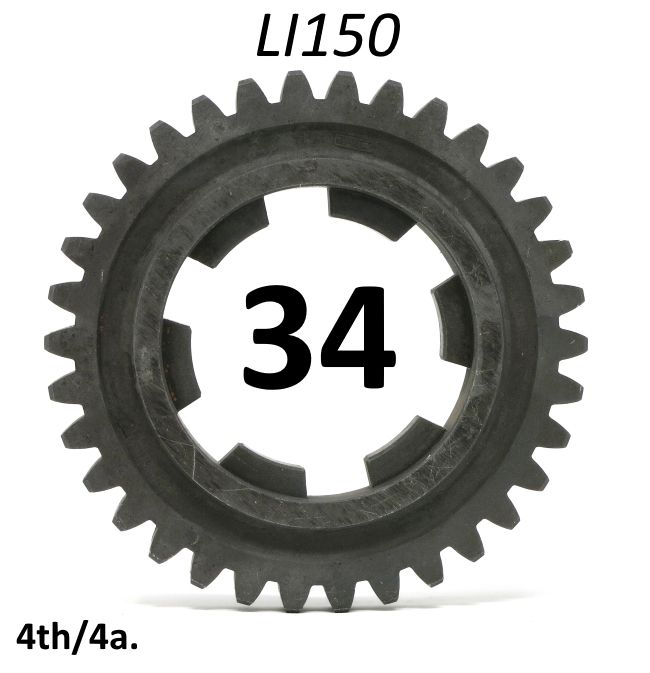 34T 4th gear cog for Lambretta LI150 S1 + S2 + S3