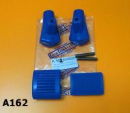 Kit gommini blu pedale avviamento, freno e cavalletto per Lambretta LI + TV2/3 + SX + DL + Serveta