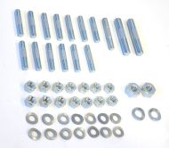 RLC complete studs + nuts + washers  zinc plated  set for engine side cover Kit Lambretta LI + TV2/3 + SX + Special + GP/DL + J + Lui + Serveta