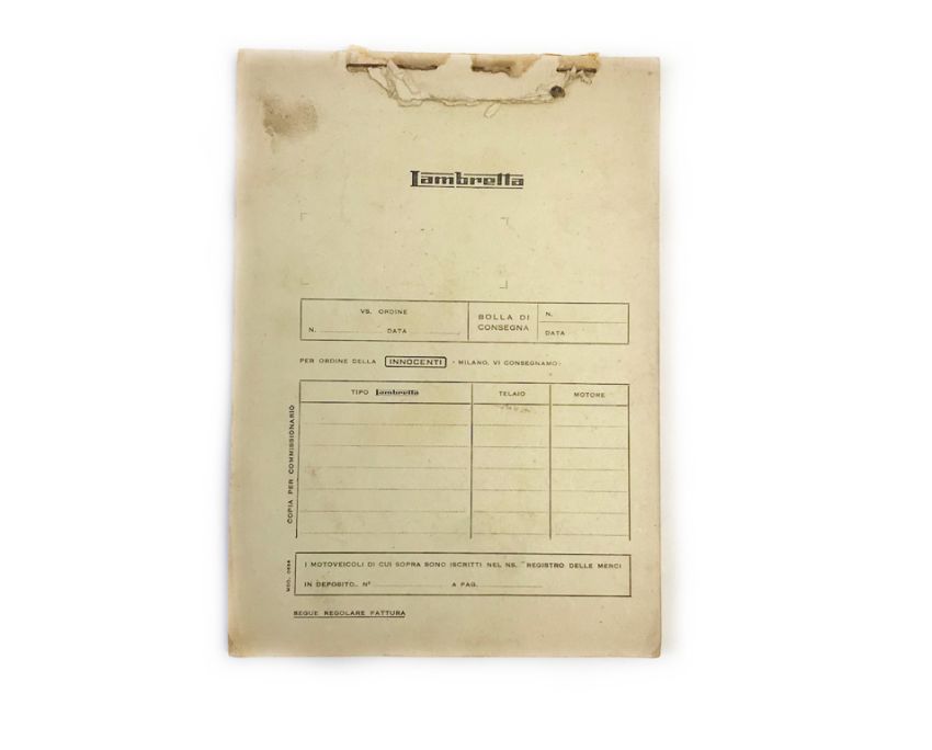 Innocenti Italian dealer Lambretta bulletin