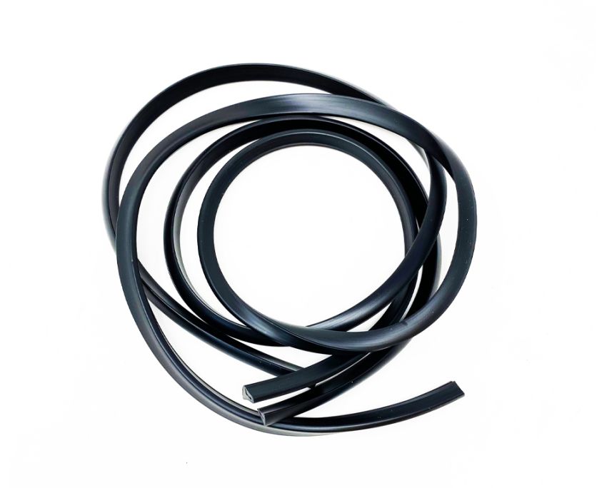 Pair of black sidepanel rubber beadings for Lambretta J50 Special