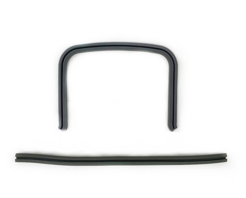 Coppia profili in gomma grigia ponticello pedana Lambretta LI S3 + TV3 + Special + SX