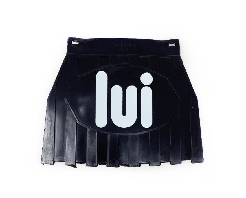 Rear mudflap Lambretta Lui - Black with LUI logo