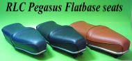 Blue Pegasus 'flatbase' seat HIGH fronted version for Lambretta LI + TV + SX + DL + Serveta