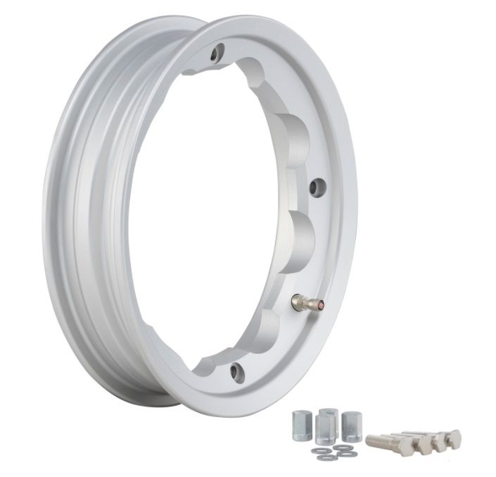 SIP Silver tubeless wheel rim Lambretta LI + TV + SX + GP/DL + Serveta