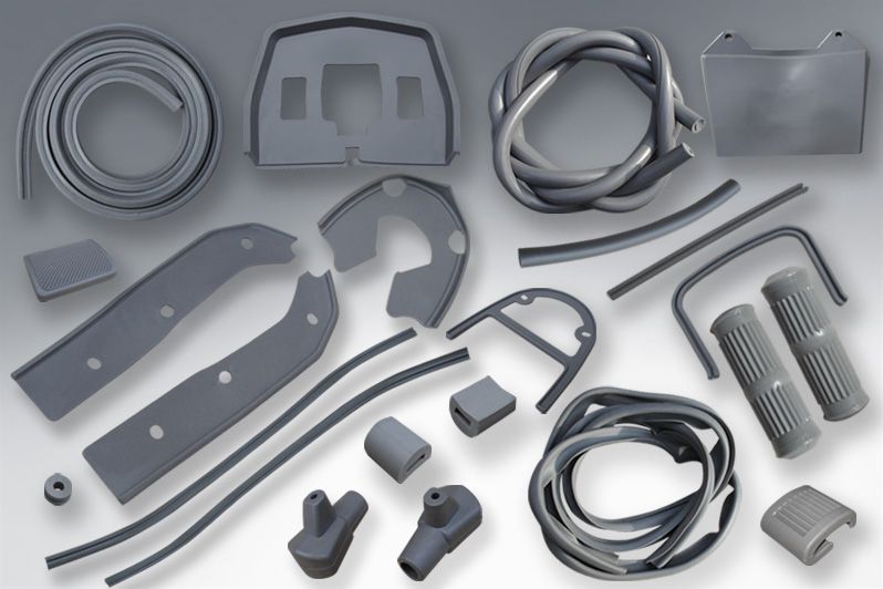 Grey rubber set for Lambretta LI Special + SX + TV3